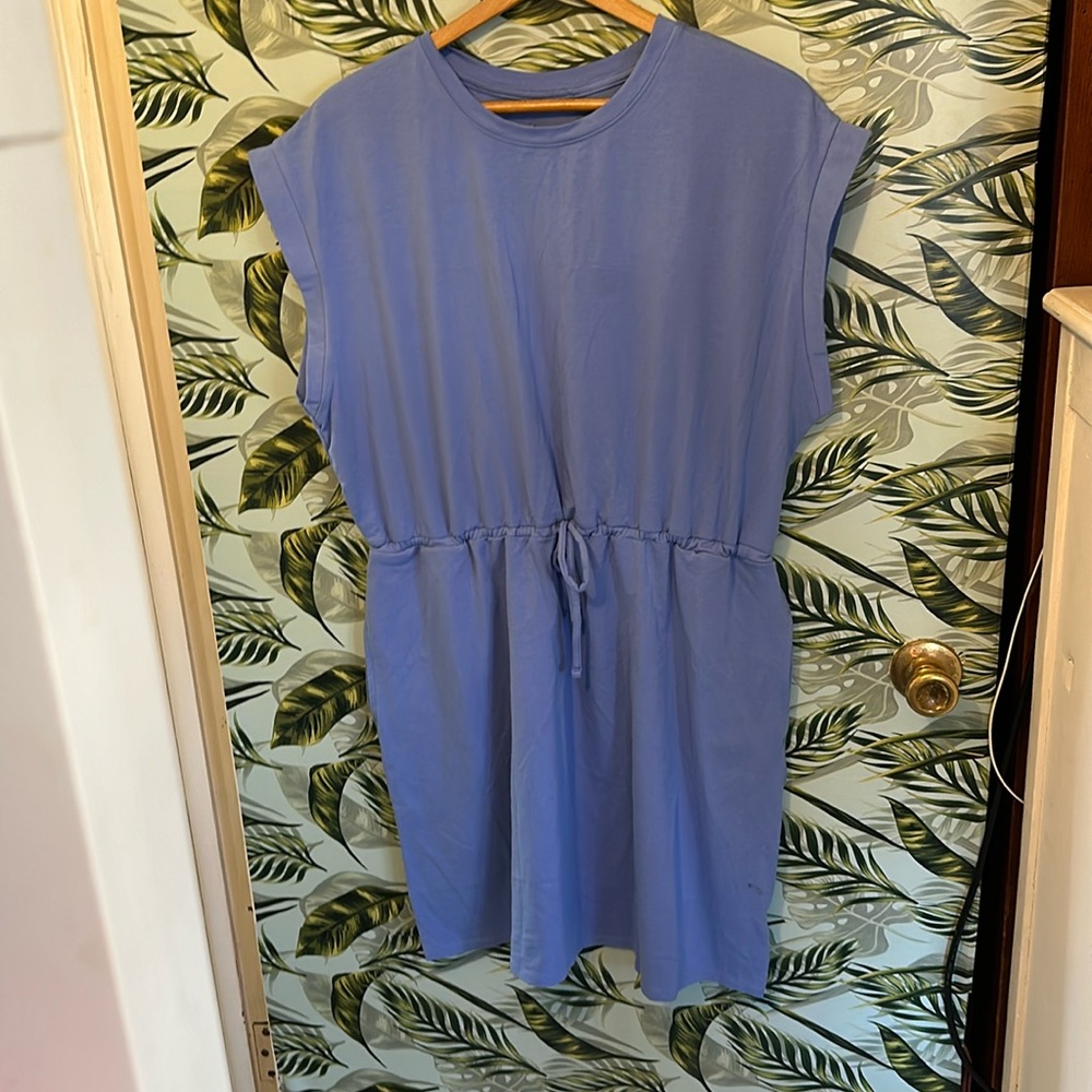 a new day Lavender Blue Drawstring Midi Dress